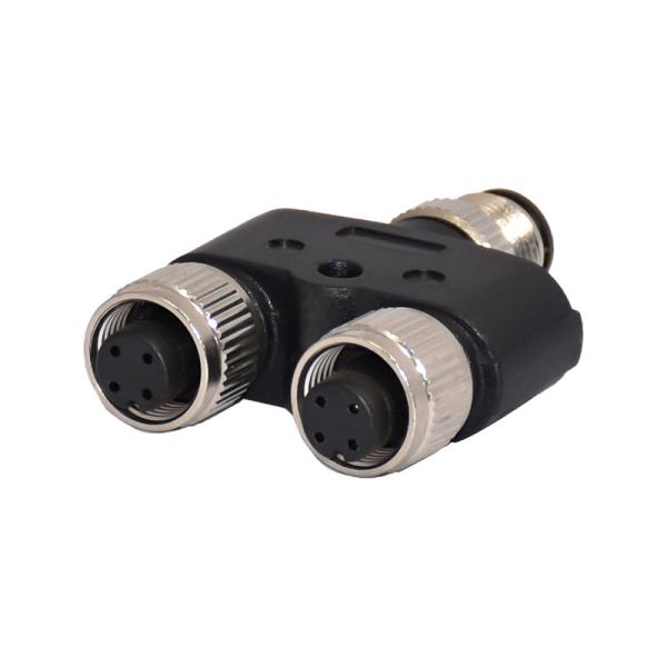 Buy Y Type 4A 60V CuZn Brass M12 Adapter Connector PA Right Angle at wholesale prices