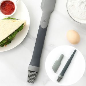 No Deformation Silicone 2 In 1 Spatula Oil Brush