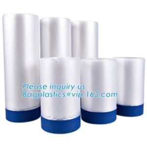 plastic register sealing cloth duct pre-taped masking film,PE material taped