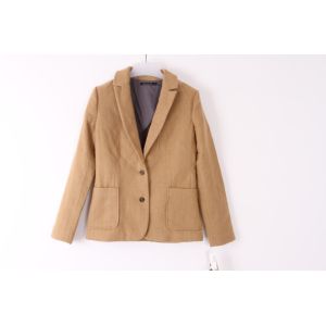 China Stockpapa 57% Cotton 43% Laine Khaki Ladies Casual Blazer on sale