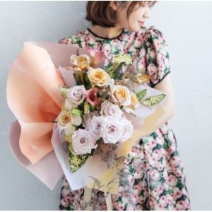 57*57cm Partysu Valentine's Day Waterproof Floral Flower Wrapping Paper with