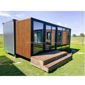 Customizable Luxury Wooden Container House Modern Design Steel Prefabricated