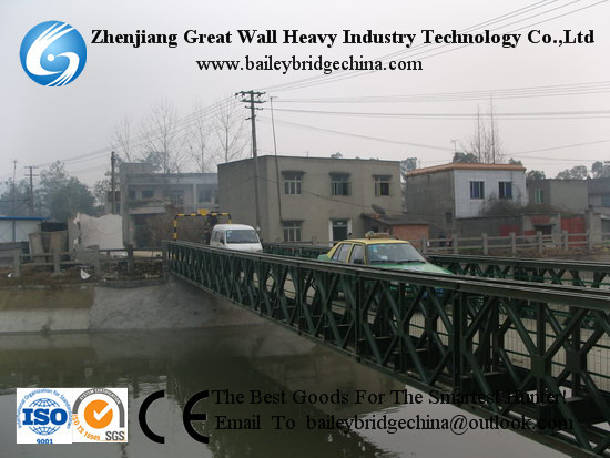 Buy Bailey Bridge/CB 100 Steel Bailey Bridge Single Lane Additional Sidewalk Excellent Pressure Resistance at wholesale prices