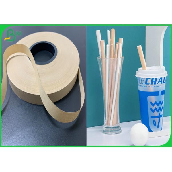 Buy Natural FDA 60g 15mm MG Brown Kraft Paper For Waterproof Paper Straws at wholesale prices