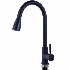 China Modern Black Brushed Telescopic Dishwasher Taps Safe Lead Free on sale