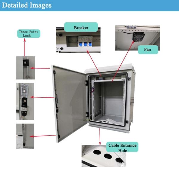 Buy IP56 19" 16U Wall Mounted Outdoor Network Enclosure at wholesale prices