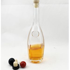 Sample Freely Decal Empty Glass Liquor Bottle Vodka Gin Bottle with Cork Gin