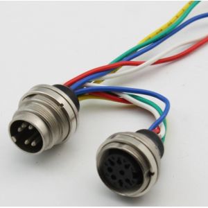 waterproof M8 M12 5 pin 8 pin moulding Male Female Plug A code Wire cable AISG