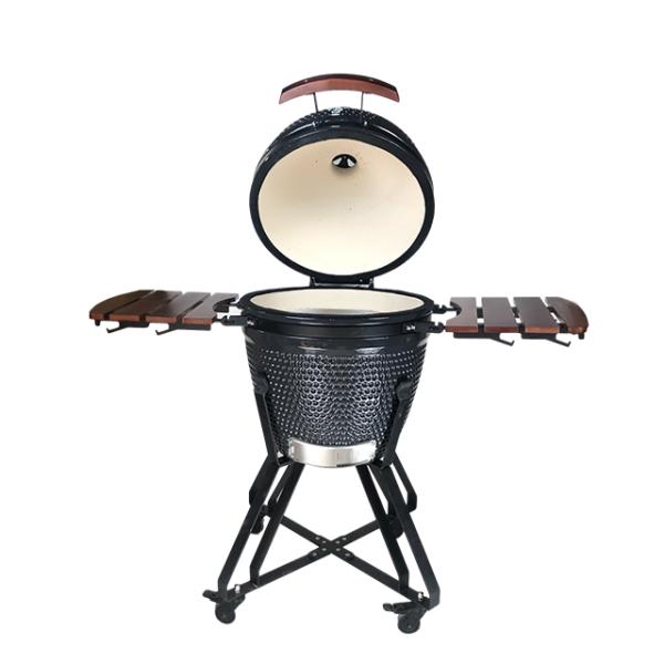 KIMSTONE 2023 Kamado Ceramic Grill with Trolley 21 Inch Egg Shaped Barbecue Kanka Grill Bbq Kamado Bono
