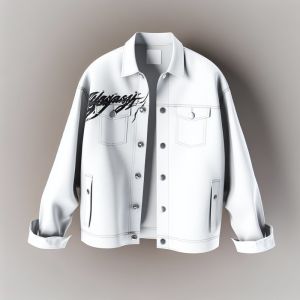 Spring American white lettering handsome commercial street cotton denim jacket