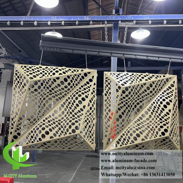 3D Aluminum Cladding Panel with PVDF Coating and Customizable Patterns in 1000x2000mm Size for Building Facade