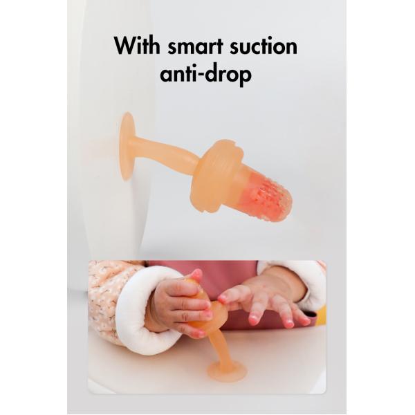 Soft And Durable Food Grade Silicone Baby Food Pouch Retail Box Teething Relief Toy Relieve Pain
