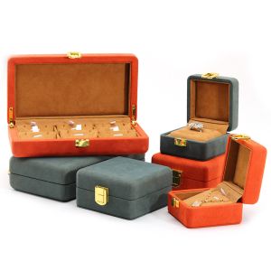 Soft Touch Velvet Jewelry Box Packaging Sets Multi Color For Luxury Watch
