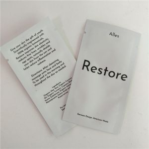 Three Side Seal MOPP Mylar Foil Cosmetic Packaging Bag