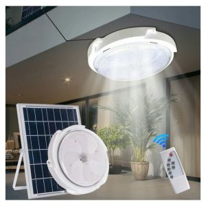 20w 40w Home House Solar Indoor Ceiling Light With Remote Control Solar Panel