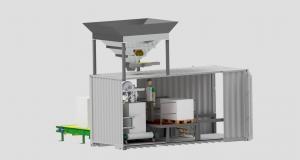 Quality Palletising Wood Pellet Bagging Machine Scale Container Packing System for sale