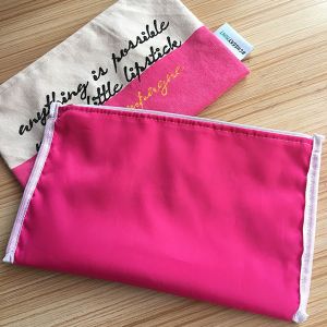 Cotton Canvas Cosmetic Zipper Bag Wear Resistant Printed Logo Custom Size