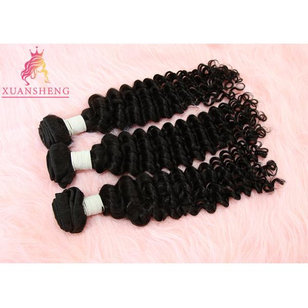 Unprocessed Peruvian Virgin Human Hair Deep Wave Hair Weft For Women