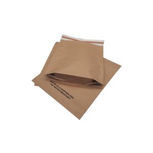 370x450mm Biodegradable Paper Bags 80mm Flap Recycled Kraft Paper Bags