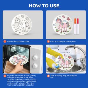 Educational Porcelain Painting Kit For Exclusive Plate / Mug