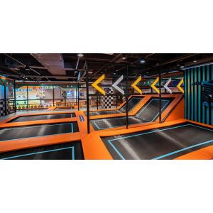 Indoor Trampoline Playsets with Climbing Wall and Accessories