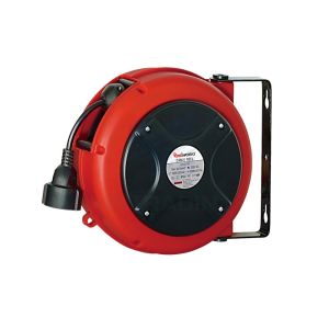 Lightweight 3 Core Retractable Electric Cord Reel , 0.9 Meter Lead In Cable