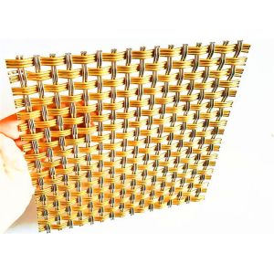 Quality SS &amp; Brass Architectural Crimped Woven Mesh , Interior Crimped Metal Screen for sale