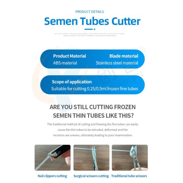 Cattle Frozen Semen Tube Cutter HL-FS-TC Ergonomic Design Livestock Frozen Semen Straw Cutter For 0.25ml 0.5ml Straw