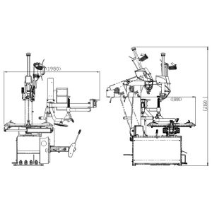 110v Leverless Pneumatic Tire Changer Machine For Car Repair Shop