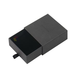 Matte Black Necklace Sliding Drawer Gift Boxes Sustainable Material