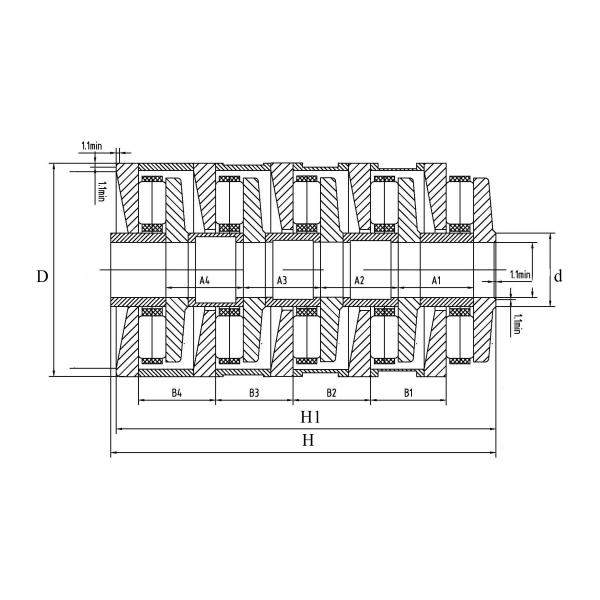 T6AR1872 18*72*172mm Multi-Stage cylindrical roller thrust bearings