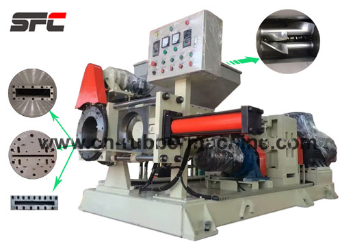 China Force Feeding Single Screw Rubber Extruder Machine With Strainer on sale China Force Feeding Single Screw Rubber Extruder Machine With Strainer on sale
