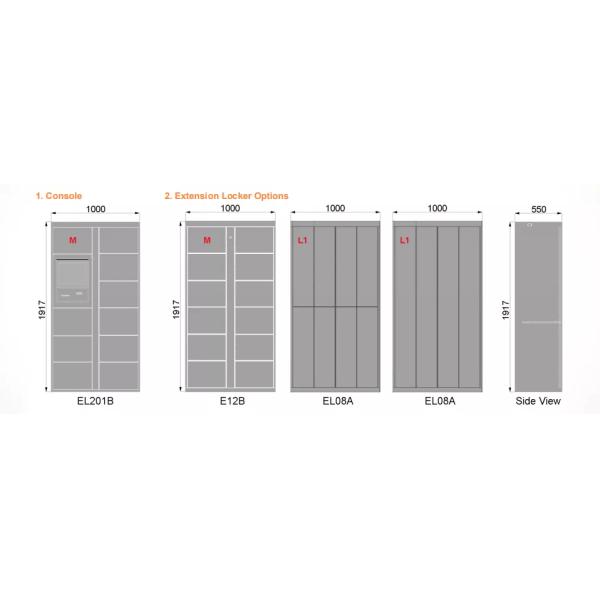 Laundry lockers for clothes washing store and pick up