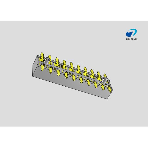 Female header, PCB Mount Receptacle, Vertical, Board-to-Board, 2X10 Position, 1.27mm Pitch, Shrouded, Gold Flash, SMD