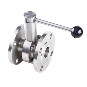 Sanitary Stainless Steel 304 316 Pull Rod Flange Butterfly Valve for Food