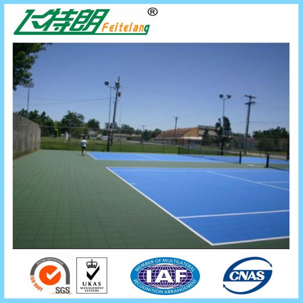 Buy Blue Silicon Polyurethane Sports Flooring Sandwich System Outdoor Basketball Court Surface at wholesale prices