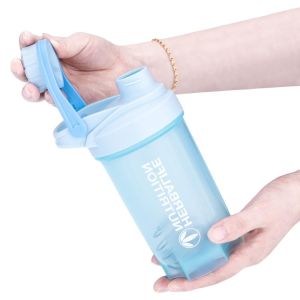 Quality Custom 500ml High Quality Design Logo Sports Plastic Shaker Bottles, Protien Lemon Grapefruit Shaker Bottles Oem Private Label for sale