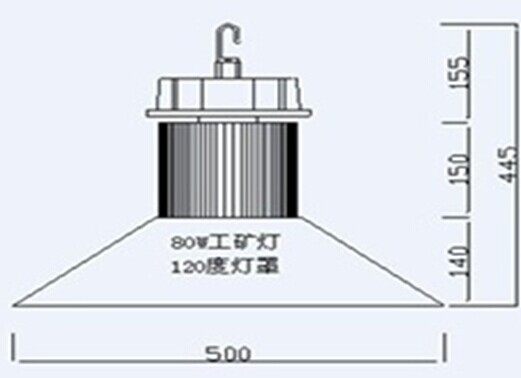Super Bright 80w Led High Bay Lights Warm White Cool White CE and RoHS for indoor and outdoor using