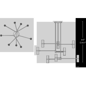 Voltaire Mobile Chandelier 2405 55.25dia X 60oah