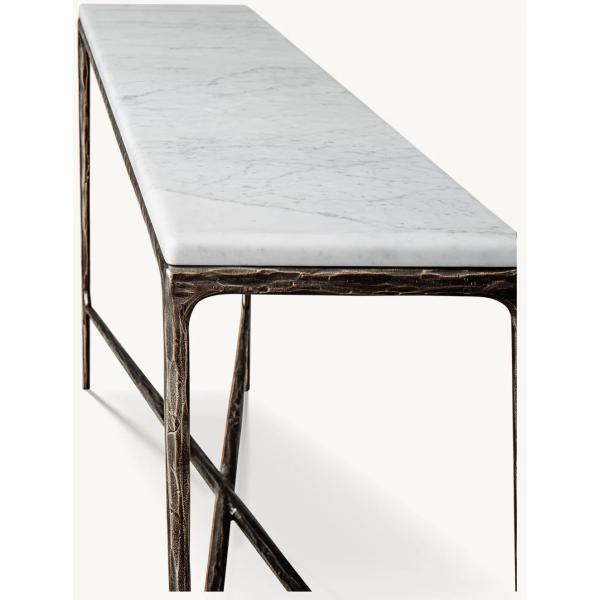 Bedroom Functional Console Table Furniture With Stainless Steel And Glass Top