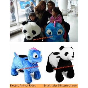 China rechargeable battery motorized plush riding 12v kids electric ride on sale