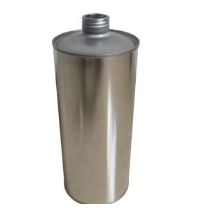 China Screw Cap Large Round Tin Containers 1L Motor Oil Can on sale