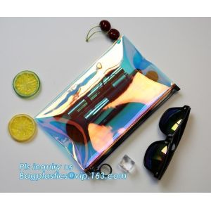 Reclosable PE PVC plastic slider zipper storage bags, multi color plastic slider