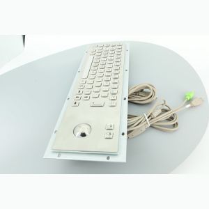 English Metal Keyboard With Trackball Dustproof 304 Stainless Steel