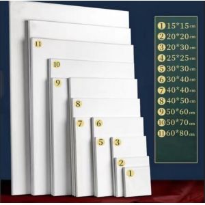 380g White Matte Finish Stretched Canvas Board for Oil Painting Custom Size 100%