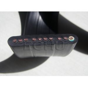 Flat Flexible Traveling Cable for Crane or Conveyor 8core Black Jacket