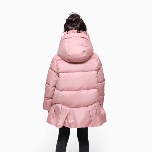 Hooded Clothes Kids 3T 4T Pink Down Warmest Winter Youth Cute Little Girls