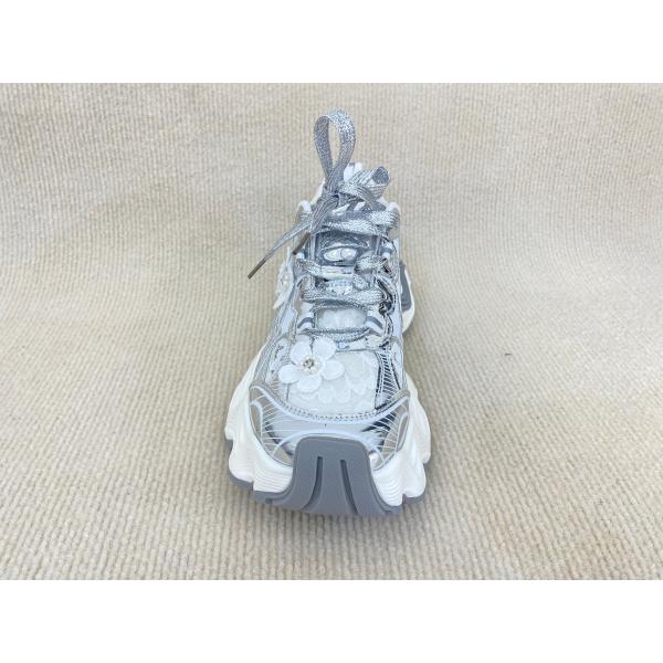 Heightening Silver Casual Sneakers Thick Bottom Soft Comfortable Trainers