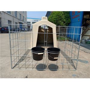 2.2m Plastic Calf Hutch With Hot-dip galvanized  Fence And Cow Cubicles For Dairy Farm