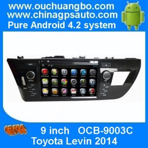 Ouchuangbo Auto Navi Multimedia Kit Toyota Levin 2014 Android 4.2 3G Wifi